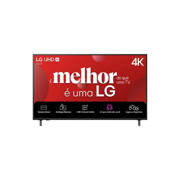Smart TV 4K 55" LG UHD 55UA85 Processador α7 AI Ger8 4K Super Upscaling Google Cast Alexa Integrado Controle AI Smart Magic WebOS 25