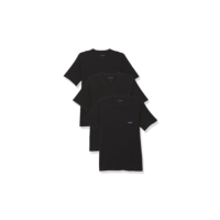 Hugo Camisetas masculinas de manga curta com gola redonda e modelagem regular Boss, Groselha preta, P