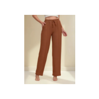 Calça Feminina Pantalona Wide Leg Tirinha Dia A Dia