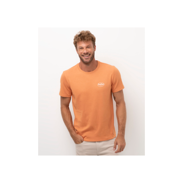 camiseta de algodão surf days laranja