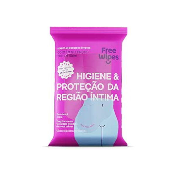 Lenço Umedecido Intimo Free Wipes