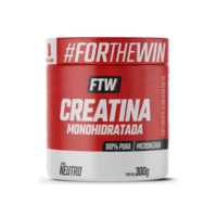 FTW Creatina Monohidratada Micronizada em Pó 100% Pura, Alta Absorção, Melhora de Desempenho e Força Muscular, Suplemento Sem Glúten (Pote 300g)