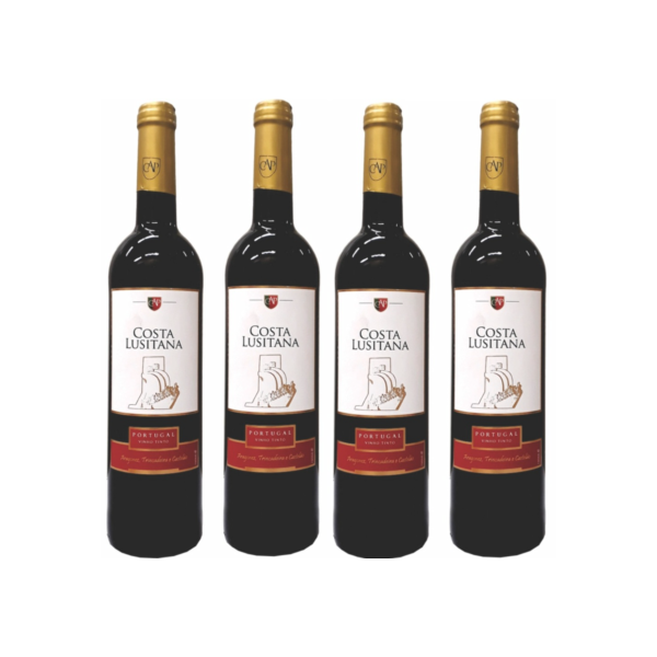 Compre 03 Leve 04 Vinho Portugues Seco Tinto Costa Lusitana 750ml Tejo