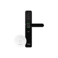 Fechadura digital Intelbras MFR 7000+ direita/esquerda cor preto grafite