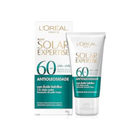 L'Oréal Paris Solar Expertise Protetor Solar Facial Antioleosidade FPS60 Efeito Matte com Ácido Salicílico, Alta Proteção de Amplo Espectro, Sem Cor, 40g