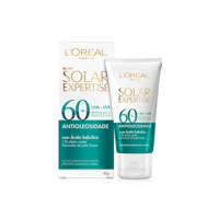 L'Oréal Paris Solar Expertise Protetor Solar Facial Antioleosidade FPS60 Efeito Matte com Ácido Salicílico, Alta Proteção de Amplo Espectro, Sem Cor, 40g