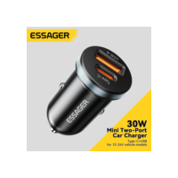 Essager Tipo C Carregador de Carro USB, Carregamento Rápido, 30W, 5A, QC 4.0, PD 3.0, iPhone 12, 13, Huawei, Samsung, Xiaomi, Carga Rápida 4.0