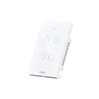 Interruptor Inteligente WiFi, Interruptor Smart Sem Fio Doméstico Multifuncional, Controle Remoto de Eletrodomésticos Por Celulares, Interruptor Cronometrado, 4 botões(MB304 com neutro)