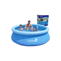 Piscina Borda Reforçada Inflável Capacidade 1400 Litros Azul