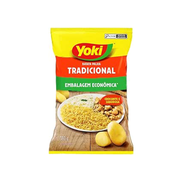 Batata Palha Frita Tradicional Yoki Pacote 380g Embalagem Econômica