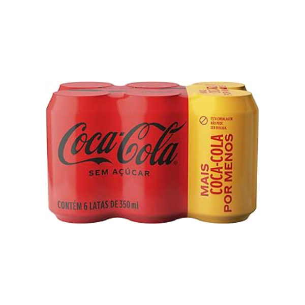 Pack de Coca-Cola sem Açúcar 350Ml 6 unidades