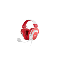 Havit Headphone Fone de Ouvido H2002d Red, Gamer, com Microfone, Falante 53mm, Plug 3, 5mm: compatível com XBOX ONE e PS4, HV-H2002d Cor Vermelho e Branco
