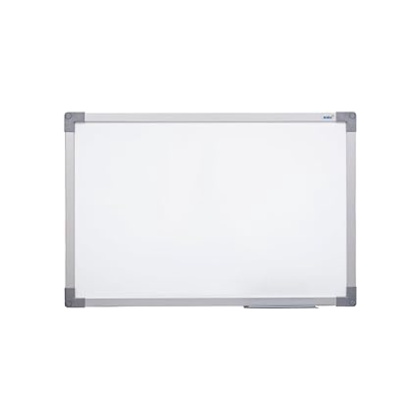 Quadro Branco Moldura MDF REVESTIDO na cor Aluminio Soft STALO, 120X90