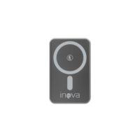 Power Bank 5000mAh com Caregamento por inducǎo, Carregador Sem Fio Portátil Magnético com Cabo Tipo-C 20W PD Carregamento Rápido, Compativel com Celulares ioS e Android (Cinza, Amperes Horas, 5000)