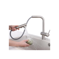 Torneira Cozinha Gourmet Monocomando Extensível Bancada Aço Inox