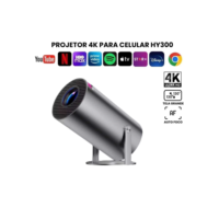 Projetor 4K HD 150 Polegadas Celular, Tv B0x, Xbox, PS, Pc, Wifi e Bluetooth HY300 Magcubic 110/220