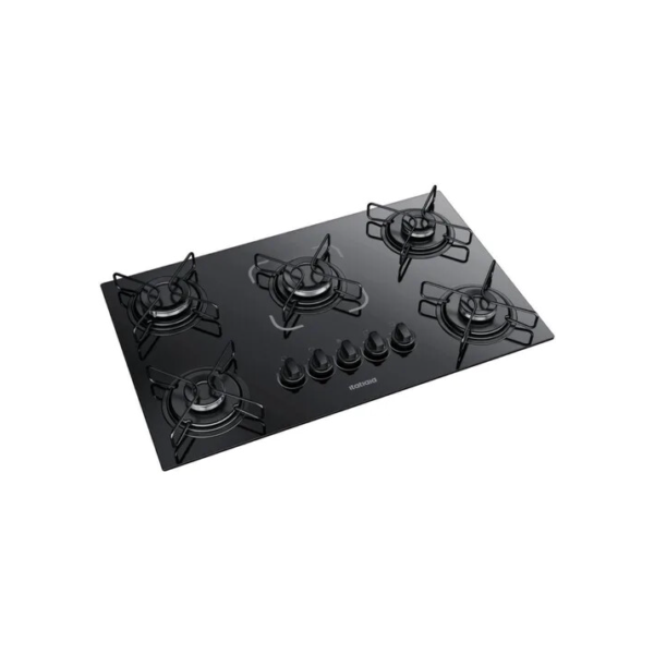 Cooktop Itatiaia Essencial 5 Bocas Mesa Vidro Preto Bivolt Preto