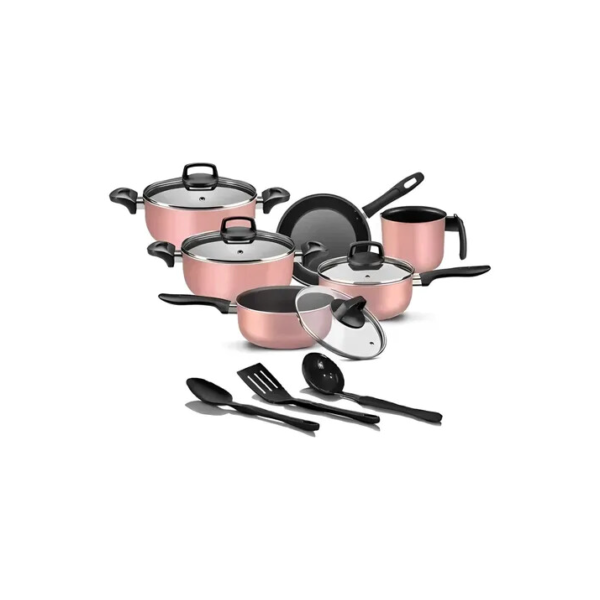 Jogo De Panelas Antiaderente 9 Peças Teflon Várias Cores