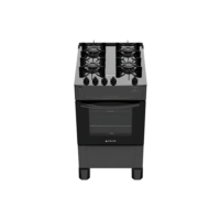 Fogão 4 Bocas À Gás Atlas Mônaco Top Glass Preto