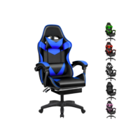 Cadeira Gamer Premium Escritório Giratória 360º Reclinável Apoio Para Pés E Encosto Ajustável Couro