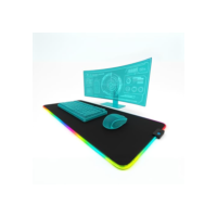 Mouse Pad Gamer Extra Grande 700x350mm Mousepad Gamer - Superfície Ultralisa, Base Antiderrapante, Bordas Costuradas - Gamers e Trabalho | Mousepad Grande (Led RGB 13 Cores, 80 X 30 Centímetros)