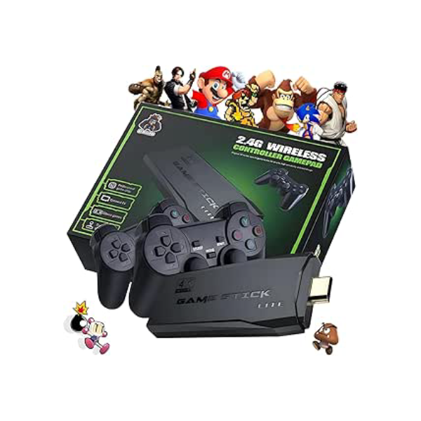 Game Stick Retrô 4K 64gb Original Versão Atualizada - 20 Mil Jogos Com 2 Controles Sem Fio - Smart Video game TV Stick - Game pendrive