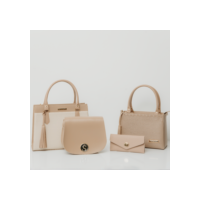 Bolsas Feminina 4 Peças Grande Tote Média Tiracolo Pequena Trarnsversal Carteira Santorini Handbag