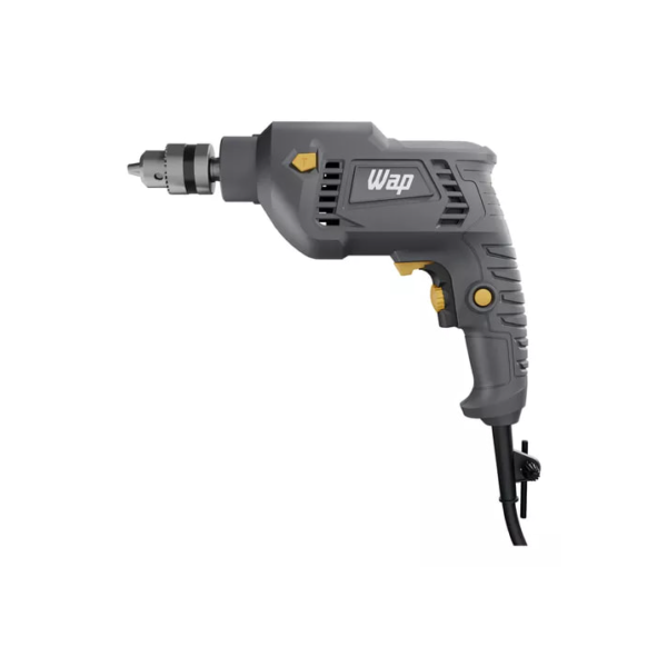Parafusadeira e Furadeira de Impacto WAP WF 700FE Mandril de 3/8'' 700W Cinza e Amarela 110V