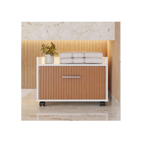 Armario Gabinete Para Banheiro Lavabo Com Gaveta e Rodinhas
