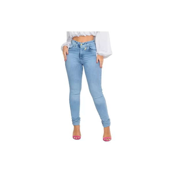 Calça Jeans Feminina Cós Alto Empina Bumbum Patria Brasil