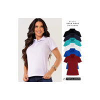 Camiseta Gola Polo Básica Em Algodão Luxo Social Uniforme