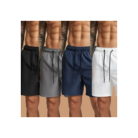 Kit 4 Short Praia Masculino Bermuda Tactel Academia Corrida