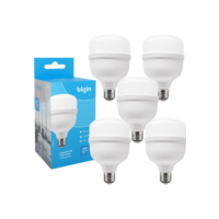 Kit 5 Lâmpadas Super Bulbo Alta Potência Led 40w 6500k - Elgin