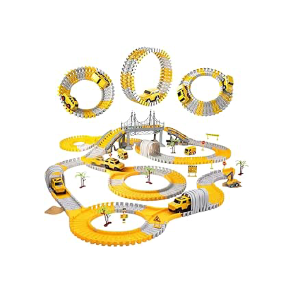 Pista de Carrinhos com 180 Peças Construção Carrinho com Movimento Automático Infantil (180)