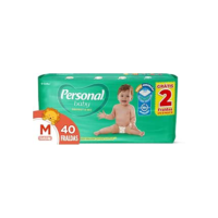 Fralda Infantil Personal Baby Protect e Sec M Mega 9x40pads Leve 40 pague 38 Unidades