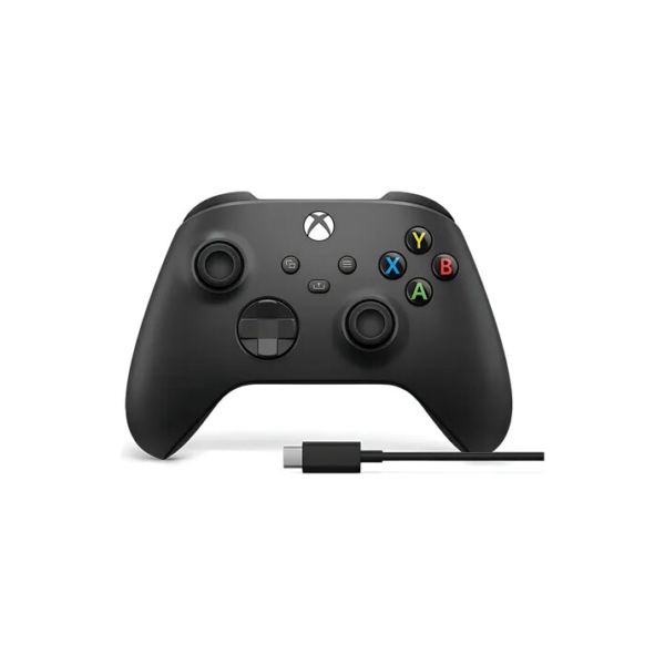 Controle joystick sem fio Microsoft Xbox Carbon Black preto