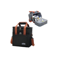 Bolsa Térmica Academia Marmita Lanche Transversal Grande Cor Preto