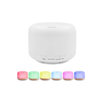 Difusor de Aromas Aromatizador Elétrico 500ml Led 7 cores com Controle Remoto Umidificador e Purificador de Ar para a sua casa e o ambiente de trabalho - Difusor de desligamento automático