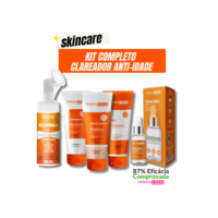 Kit Skincare Anti Idade Vitamina C Dermachem+ Sérum Clareador+ Mousse Micelar Vitamina C Rhenuks