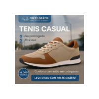 Tênis Casual Retrô Preto Branco Confortável e Leve Unissex Masculino – Promoção Relâmpago