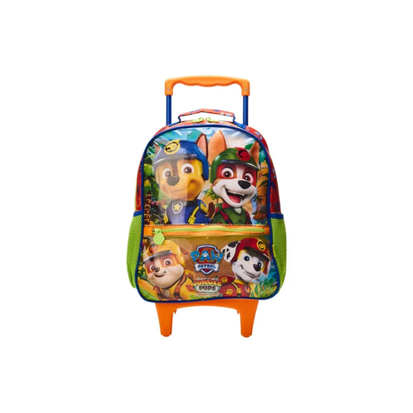 Mochila De Rodinhas Escolar Infantil 35cm Patrulha Canina Jungle Pups