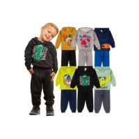 Kit 4 Peças Conjunto Moletom Infantil Menino Masculino Inverno Com Capuz Outono
