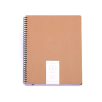 Caderno Pautado, Cicero, Wire O Kraft, 2100, Bege, 21x28