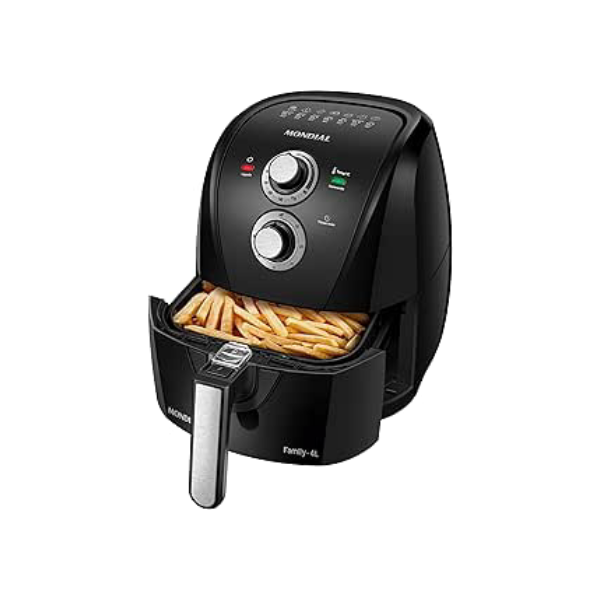 Fritadeira Sem Óleo Air Fryer 4L, Mondial, Preto/Prata, 1500W, 110V - AFN-40-BFS