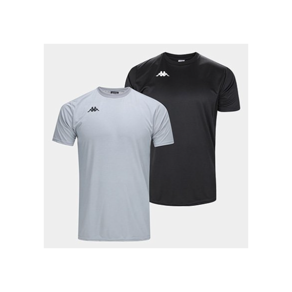 Kit Camisa Kappa Fardamento Modena Com 2 Masculina - Cinza