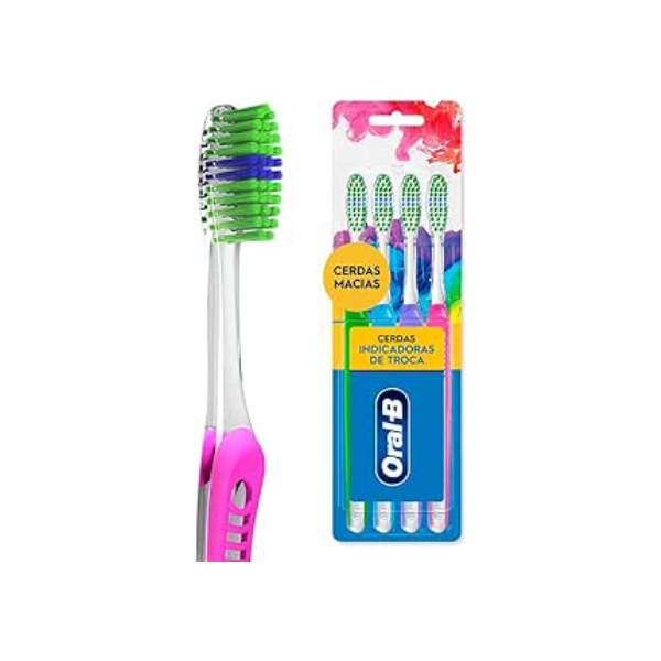 Oral-B Escova Dental Indicator, Colors 35 - 4 unidades