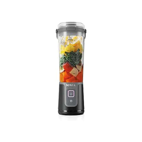 Ninja Blast Liquidificador Portátil Bivolt, Sem Fio, Recipiente de 470ml, Liquidificador Pessoal para Shakes e Smoothies, Livre de BPA, Tampa à Prova de Vazamento, Recarregável via USB-C