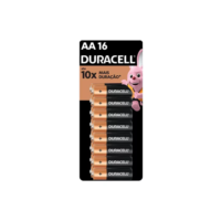 Pilha alcalina aa pequena Duracell com 16 unidades