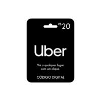 Gift Card Uber Presente Cartão R$ 20 Reais Digital