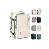 Mochila Executiva de Viagem Grande 40L Impermeável com Porta USB, Mochila Compartimento para Notebook, Mochila Feminina/Masculina Reforçada para Trabalho e viagem – VANOVA (BEGE VERDE)
